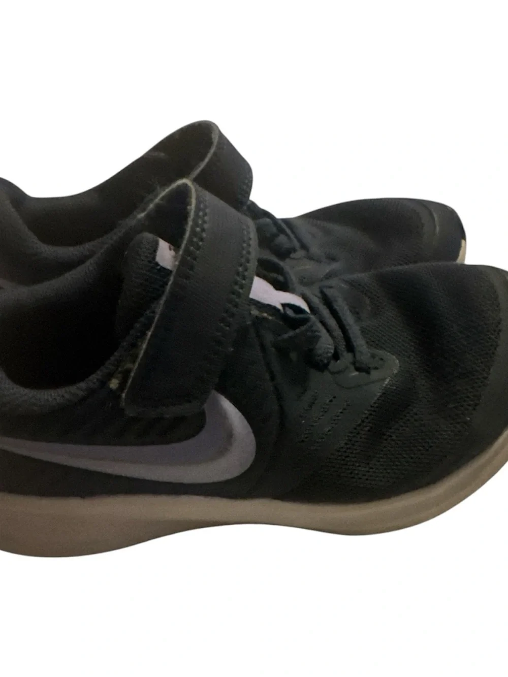 Nike Kids Black Hook-and-Loop Sneakers